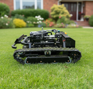 Tondeuse à gazon hybride à essence pour ferme et verger, tondeuse à fléaux à chenilles pour pente, télécommande, pour luzerne, <span class=keywords><strong>herbe</strong></span> <span class=keywords><strong>haute</strong></span>, <span class=keywords><strong>herbe</strong></span> sèche - Product Image 2