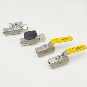 Vanne à boisseau sphérique en acier inoxydable Weffluid 1/2 po 1000 PSI, vanne de régulation de gaz manuelle pour usage en laboratoire - Product Image 1