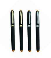Stylo bille en métal avec gravure laser personnalisée, logo promotionnel, encre noire, pointe de 1,0 mm, stylo gel tactile en caoutchouc souple 2 en 1