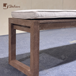 Nhà máy sản xuất đồ gỗ ngoài trời-rắn Gỗ Tếch dài băng ghế dự bị với không thấm nước mềm Padding-Gỗ Tếch vườn băng ghế dự bị - Product Image 4