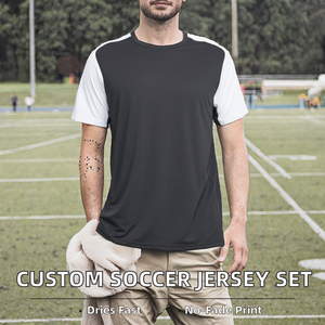 <b>Hot</b> Selling Custom Men's Soccer Football Jersey Kit Breathable Printed Short Sleeve - Product Image 2
