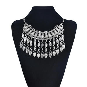 Collier à frange Vintage bohémien, pièce de monnaie en argent, ras du cou et bavoir, déclaration d'amour, turc, nouvelle collection - Product Image 2