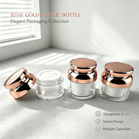 Emballage personnalisé de luxe pour crème cosmétique, lotion, sérum, vaporisateur, flacon pompe sans air en plastique, 15 ml, 30 ml, 50 ml, 100 ml