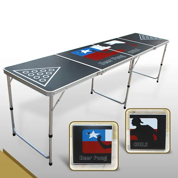Beerpong-mesa plegable portátil de aluminio para fiestas, mesa plegable de 8 pies para exteriores