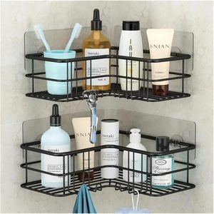 Rust Proof Stainless Steel Eco-Friendly Multifunction No Drilling <b>Wall</b> <b>Mount</b> Corner Shower Caddy Storage Rack Bathroom <b>Shelves</b> - Product Image 3
