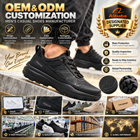 Chaussures décontractées noires pour hommes, respirantes, en maille alvéolée, avec semelle intermédiaire épaisse et antidérapante