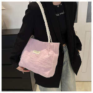 Bolso Tote de Gran Capacidad Estilo Coreano para Mujer, Bolso de Mano Portátil de <span class=keywords><strong>un</strong></span> Solo Hombro, Regalo Artístico, Bolso de Compras - Product Image 4