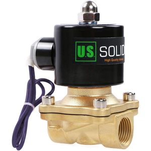 États-Unis Vanne solénoïde en laiton massif 1/2 po NPT 12 V CC normalement fermée Viton pour le contrôle de l'eau - Product Image 1