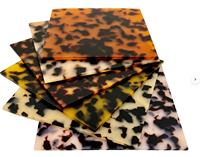 Plaque en écaille de tortue, 19,6 x 8 pouces, 2,5 mm d'épaisseur, acétate de cellulose vierge, découpe laser, panneaux en plastique double face