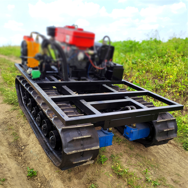 Remote-controlled Electric 8-ton All-terrain Rubber Track Transport Track Robot Track Chassis for Agricultural Wetlands