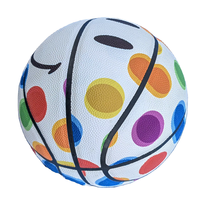 Ballon de basketball coloré imprimé en couleur, tailles 5 et 7, pour entraînement, personnalisable, taille standard 7, en cuir PU