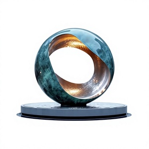 Escultura de Acero Inoxidable de Gran Escala Duke, Escultura Abstracta de Animales para Exteriores, Jardín, Plaza, Paisaje, Hecha a Mano, Contemporánea, para Montar en el Suelo - Product Image 1
