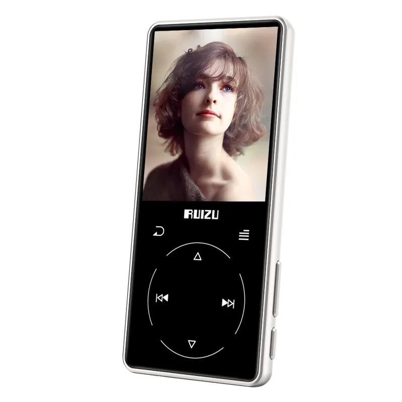 Lecteur MP3 RUIZU D16 Nouveau lecteur MP4 Bluetooth Sport portable en métal avec écran de 2.4 pouces Support FM, enregistrement, livre électronique, horloge