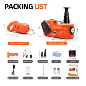 5 Ton 12V Electric Steel Scissor Hydraulic <strong>Jack</strong> Kit Wireless Impact Wrench 6-<strong>in</strong>-1 Multi-Function Emergency Tool <strong>Car</strong> SUV Off-Road - Product Image 2
