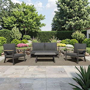 Meubles de <span class=keywords><strong>salon</strong></span> de <span class=keywords><strong>jardin</strong></span> en aluminium, canapé d'extérieur résistant aux intempéries, mobilier de patio, ensemble de sièges d'extérieur pour resort, ensemble de balcon - Product Image 1