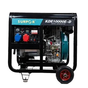 Generator Diesel portabel 8000w 8800w, Generator Inverter senyap terbuka untuk penggunaan rumah