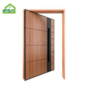 Porte Pivotante Extérieure de Villa Moderne Anti-Effraction en Bois Massif, Conception Robuste, Fournisseur Chine - Product Image 1