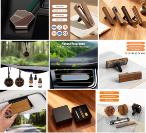 Diffuseur de <span class=keywords><strong>parfum</strong></span> de luxe en alliage de zinc pour grille d'aération, recharge biodégradable en bois écologique pour diffuseur de grille d'aération - Product Image 6
