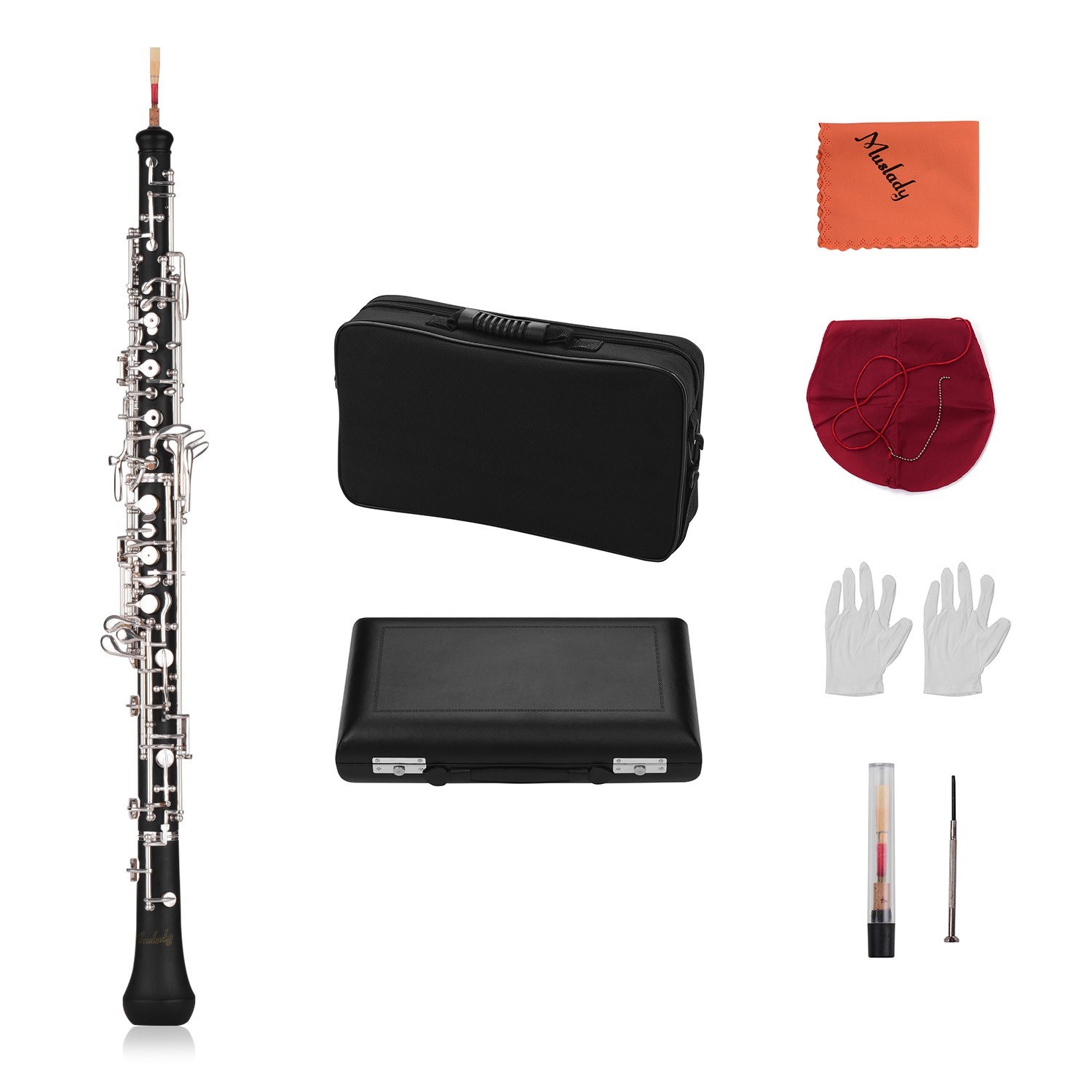 Muslady Professional Oboe C Key with Pure Gold Plated Keys