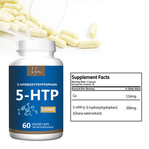 Capsule de 5-HTP (Hydroxytryptophane) personnalisée transfrontalière 300mg 60 comprimés pour la densité osseuse améliorée, pour adultes, OEM - Product Image 2