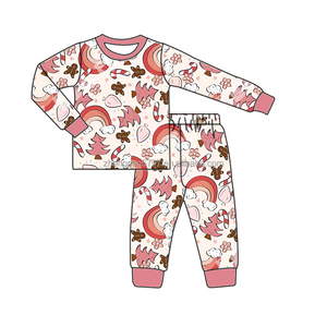 Pijamas de verano para bebé al por mayor conjuntos de bambú para chicas adolescentes 2024 patrón de <span class=keywords><strong>Cascanueces</strong></span> manga larga alta calidad conjunto de 2 piezas - Product Image 2