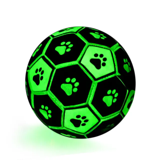 Yeni yükseltilmiş köpek futbol oyuncaklar pet malzemeleri açık atma interaktif donuk gece işık topu patlama