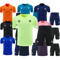 Camiseta de Fútbol Personalizada al por Mayor, Uniforme de Equipo 100% Poliéster Transpirable de Secado Rápido, Manga Corta para Hombre Adulto, Local y Visitante
