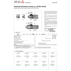 วาล์วไฮดรอลิก ATOS รุ่น DLKZOR DLOK-3AUX DLOK-3CUX แบบโซลินอยด์บอล 6 ทาง - Product Image 1