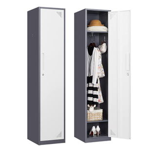 Tủ khóa duy nhất 2 cửa thép nhỏ tủ quần áo kim loại nội thất văn phòng Tủ hồ sơ lưu trữ amp tủ quần áo thương mại đồ nội thất phòng ngủ - Product Image 5