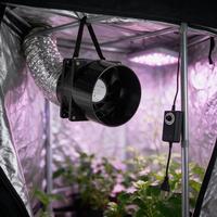 Ventilateur d'extraction de 12 cm avec contrôleur de vitesse, extracteur d'air de cuisine pour système de ventilation de serre hydroponique