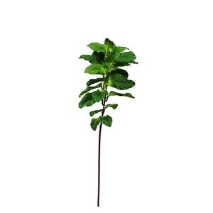 40CM Feuilles de Menthe Longues Artificielles de Haute Qualité Branches Soie Vraie Touche Verdure Menthe <span class=keywords><strong>Plante</strong></span> Artificielle Vente en Gros - Product Image 4