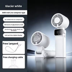 2026 신형 휴대용 미니 선풍기 충전식 3600mAh 휴대용 터보 소형 선풍기 아이스 컴프레스 핸드헬드 선풍기 LED 디스플레이 브러시리스 모터 - Product Image 6