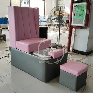 Great Foshan Factory Modern Pink Nail Salon New Massage Pedicure Bench Foot Spa Chair For Sale