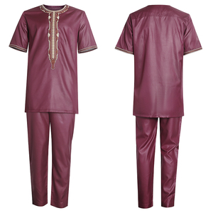 Abbigliamento <span class=keywords><strong>Africano</strong></span> all'Ingrosso di Alta Qualità con Motivi dell'Africa Orientale per Uomo H&D Colore <span class=keywords><strong>Rosso</strong></span> Intenso in Cotone Servizio OEM per Adulti Africa H&D - Product Image 6