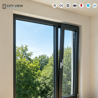 Ventanas y Puertas de Vidrio Triple con Sistema Personalizado, Ventana de Aluminio Resistente a Huracanes