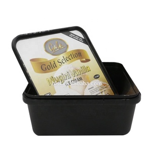 Vuông 1.5L nhựa dùng một lần biểu tượng tùy chỉnh món tráng miệng IML hộp thực phẩm Hộp sô cô la Ice Cream <span class=keywords><strong>container</strong></span> - Product Image 1