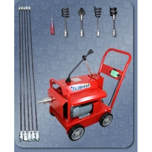 MACCHINA PROFESSIONALE PER LA PULIZIA DEI CANALI POWER DRILL 600 - SET CON 30 RODI 8 MM X 1,5 METRI INCLUSI 4 TESTE DI STRUMENTO - Product Image 1