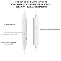 Earphone Stereo In-Ear Berkabel 3.5mm Murah dengan Mikrofon Hands-free AAC Kabel 1.2m untuk J5 untuk Ponsel