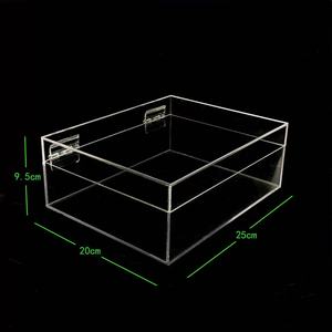 Nhà máy tùy chỉnh logo hiện đại <span class=keywords><strong>Acrylic</strong></span> hiển thị & hộp lưu trữ với nắp lật trong suốt chống bụi công suất lớn - Product Image 3