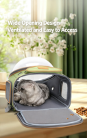 Sac à dos pour animaux de compagnie détachable en forme de capsule spatiale, avec fermeture éclair réglable, respirant, en tissu Oxford, extensible, grand sac de voyage pour chats