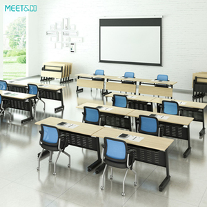 Modern <strong>15</strong> <strong>Person</strong> Movable <strong>Conference</strong> <strong>Table</strong> Office Foldable Wooden Circular Meeting Office <strong>Tables</strong> - Product Image 2