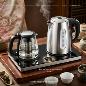 OEM Custom Hotel Guest Room Appliance Electrical Kettle Glass Tea <b>Pot</b> Base Tray Electrical Kettle Glass Tea <b>Pot</b> OEM Custom Hotel - Product Image 2