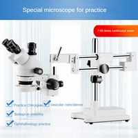 Microscopio de doble brazo Microscopio con zoom estéreo de Soporte universal para práctica quirúrgica