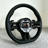 Volant Dragonfly pour Benz W204 W205 W211 AMG G63 G500 G550 W212 W222 W213 W218 W219 Volant en cuir noir intégral