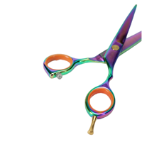 Ciseaux de coiffure professionnels pour salon de coiffure, ciseaux de coupe de cheveux pour barbier, acier inoxydable, revêtement en titane coloré
