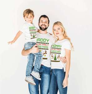 New custom streetwear bambini abbigliamento per adulti vestiti di <span class=keywords><strong>famiglia</strong></span> t-shirt set vestiti di natale manica corta <span class=keywords><strong>famiglia</strong></span> di corrispondenza set tshirt - Product Image 3