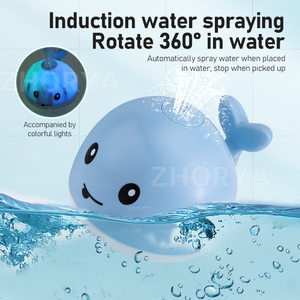 Jouets de <span class=keywords><strong>bain</strong></span> électriques en forme de baleines de la marque Zhorya, avec jet d'eau et lumière, jouets de <span class=keywords><strong>bain</strong></span> pour enfants, jouets de <span class=keywords><strong>bain</strong></span> pour enfants, jouets aquatiques pour la baignoire - Product Image 1