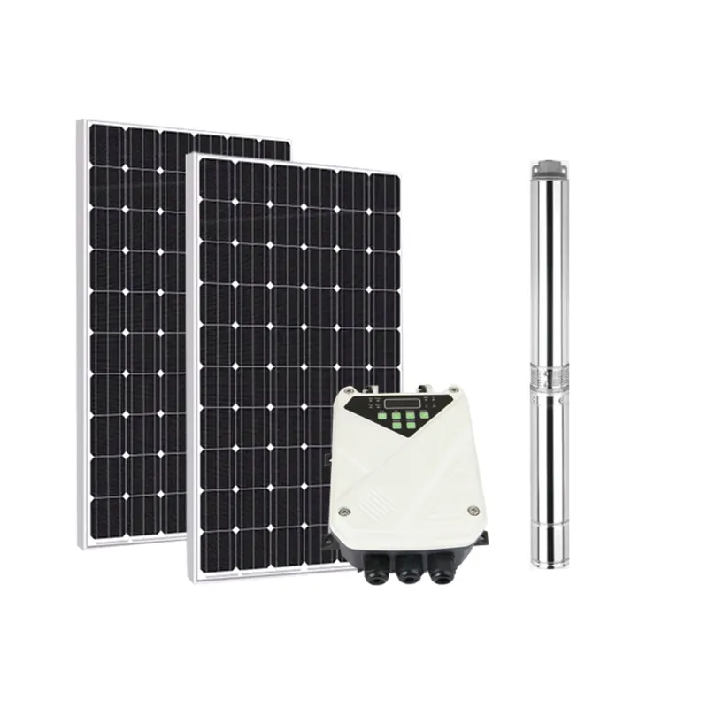 JNTECH DC Solar Agriculture Power Submersible Water Pump System 750w for Irrigation MPPT Solar Charge Controller 220V 72v IP65