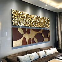 Seni dinding logam geometris kustom untuk dekorasi rumah dan Hotel