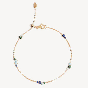 Pulseras <span class=keywords><strong>de</strong></span> <span class=keywords><strong>Oro</strong></span> <span class=keywords><strong>de</strong></span> <span class=keywords><strong>14k</strong></span> con Piedras Preciosas Redondas, Pulsera Delicada para <span class=keywords><strong>Mujer</strong></span>, Pulseras <span class=keywords><strong>de</strong></span> Cadena Fina y Eslabones, Diseño Personalizado, Pulsera <span class=keywords><strong>de</strong></span> Plata 925 <span class=keywords><strong>de</strong></span> Lujo - Product Image 1